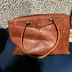 Brown Leather Tote Bag